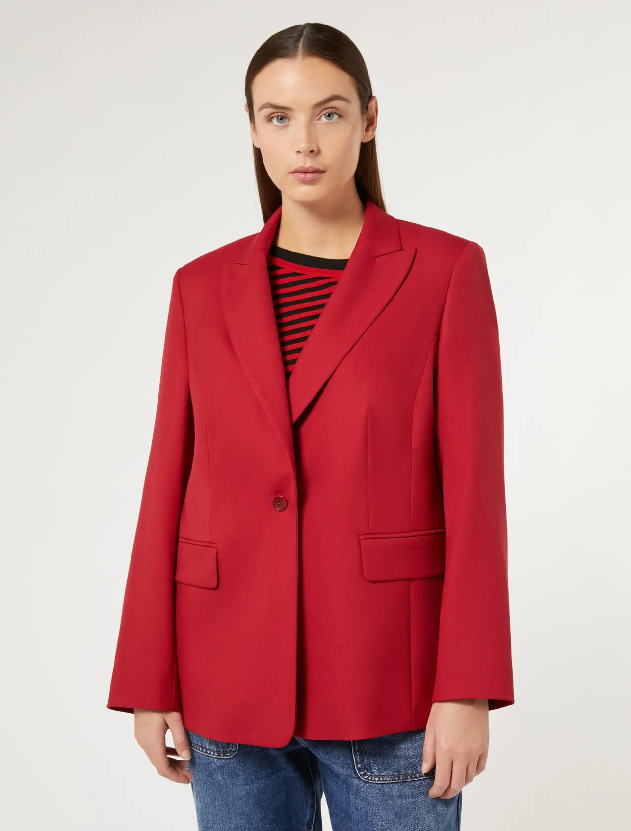 Clearance Marina Rinaldi Viscose-blend blazer jacket RED