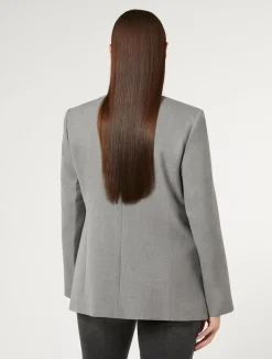 New Marina Rinaldi Viscose-blend blazer jacket MEDIUMGREY