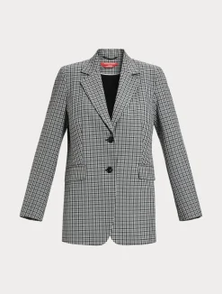 Outlet Marina Rinaldi Viscose-blend blazer jacket BLACK