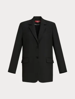 Outlet Marina Rinaldi Viscose-blend blazer jacket BLACK