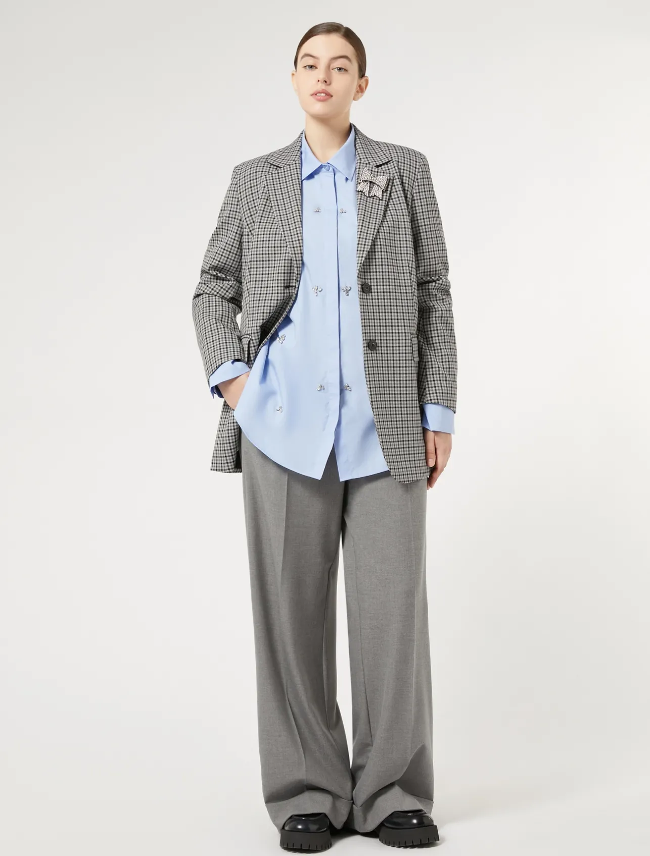 Outlet Marina Rinaldi Viscose-blend blazer jacket BLACK