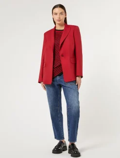 Clearance Marina Rinaldi Viscose-blend blazer jacket RED