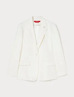 Clearance Marina Rinaldi Viscose-blend twill jacket IVORY