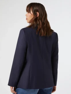 Sale Marina Rinaldi Viscose-blend twill jacket NAVY