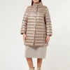 Discount Marina Rinaldi Water-repellent canvas down jacket TURTLEDOVE
