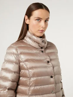 Discount Marina Rinaldi Water-repellent canvas down jacket TURTLEDOVE