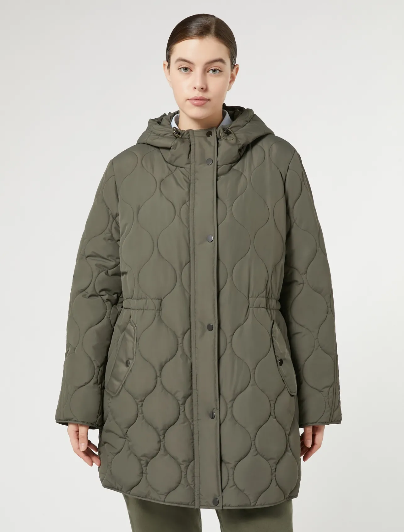 Sale Marina Rinaldi Water-repellent canvas jacket KAKI