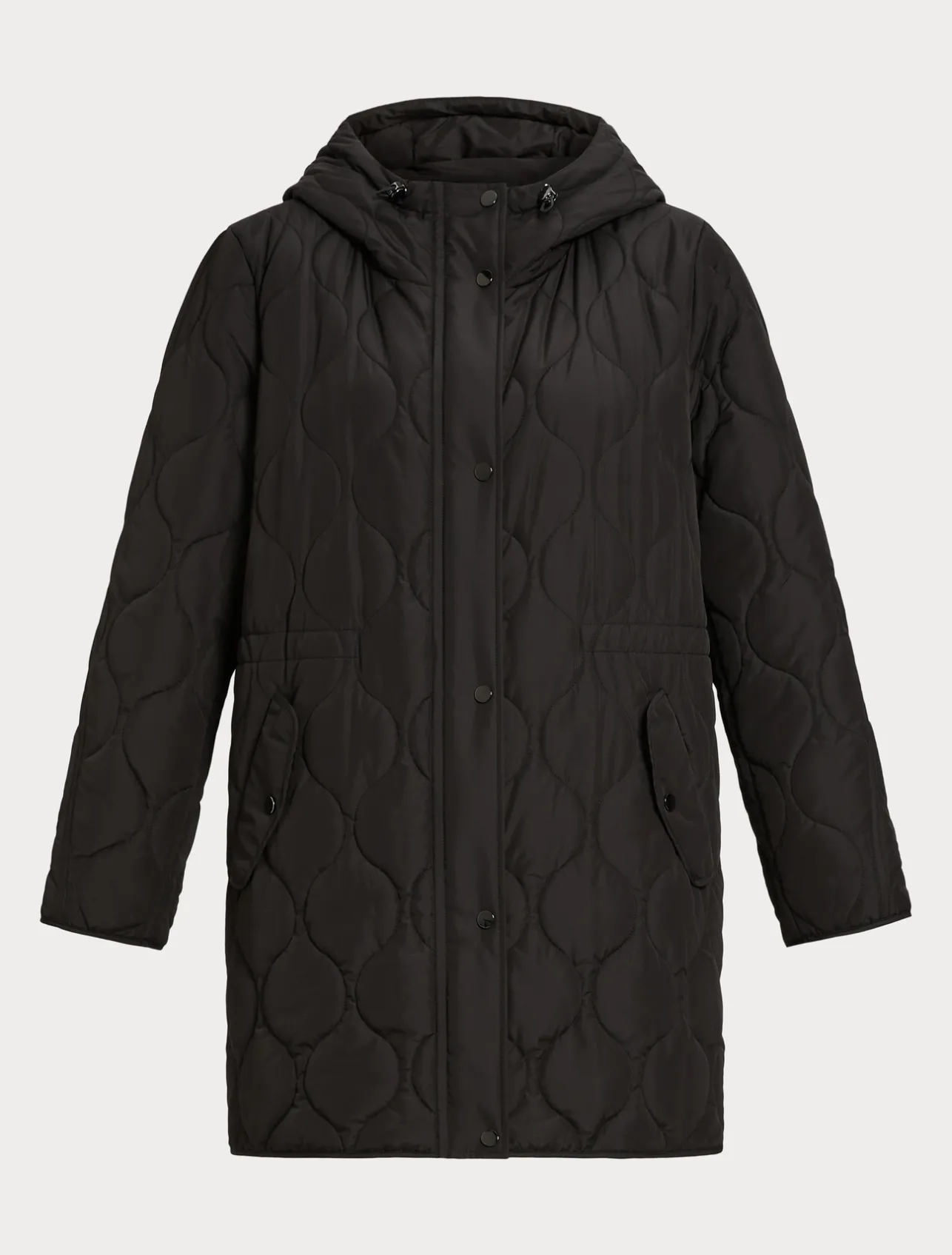 Online Marina Rinaldi Water-repellent canvas jacket BLACK