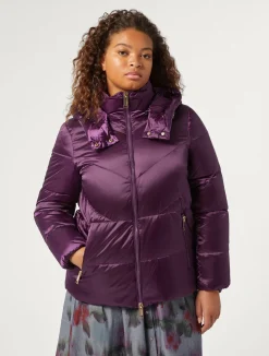 Hot Marina Rinaldi water-repellent down jacket PLUM