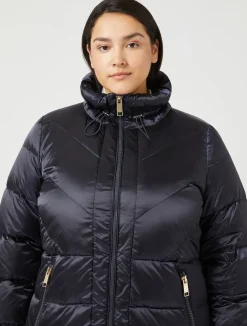 Best Marina Rinaldi water-repellent down jacket ULTRAMARINE
