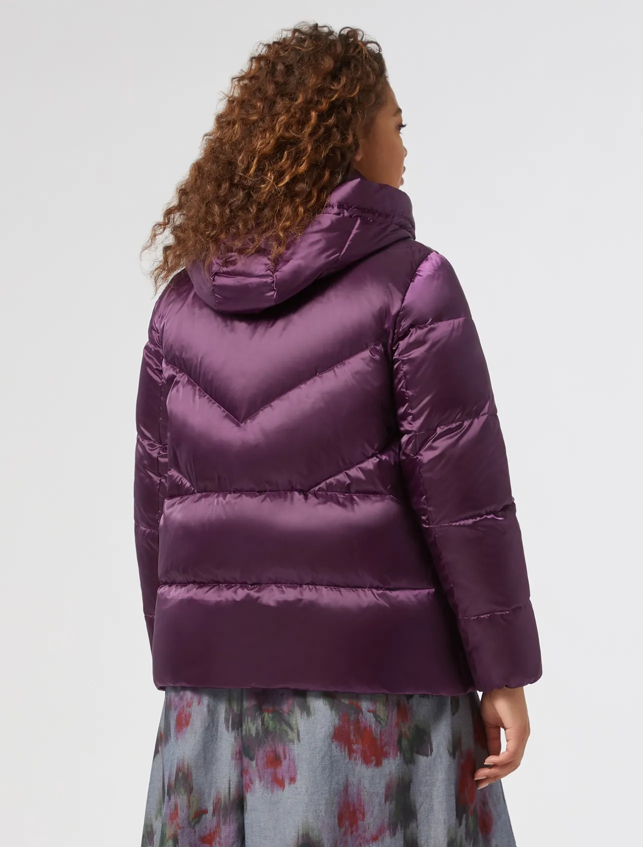 Hot Marina Rinaldi water-repellent down jacket PLUM