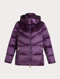 Hot Marina Rinaldi water-repellent down jacket PLUM
