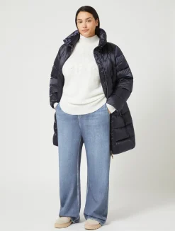 Best Marina Rinaldi water-repellent down jacket ULTRAMARINE