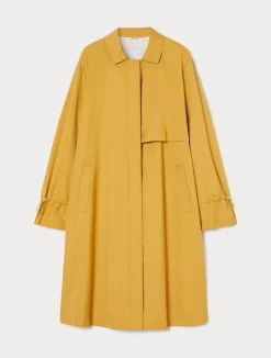 Sale Marina Rinaldi Water-repellent micro twill raincoat MUSTARD
