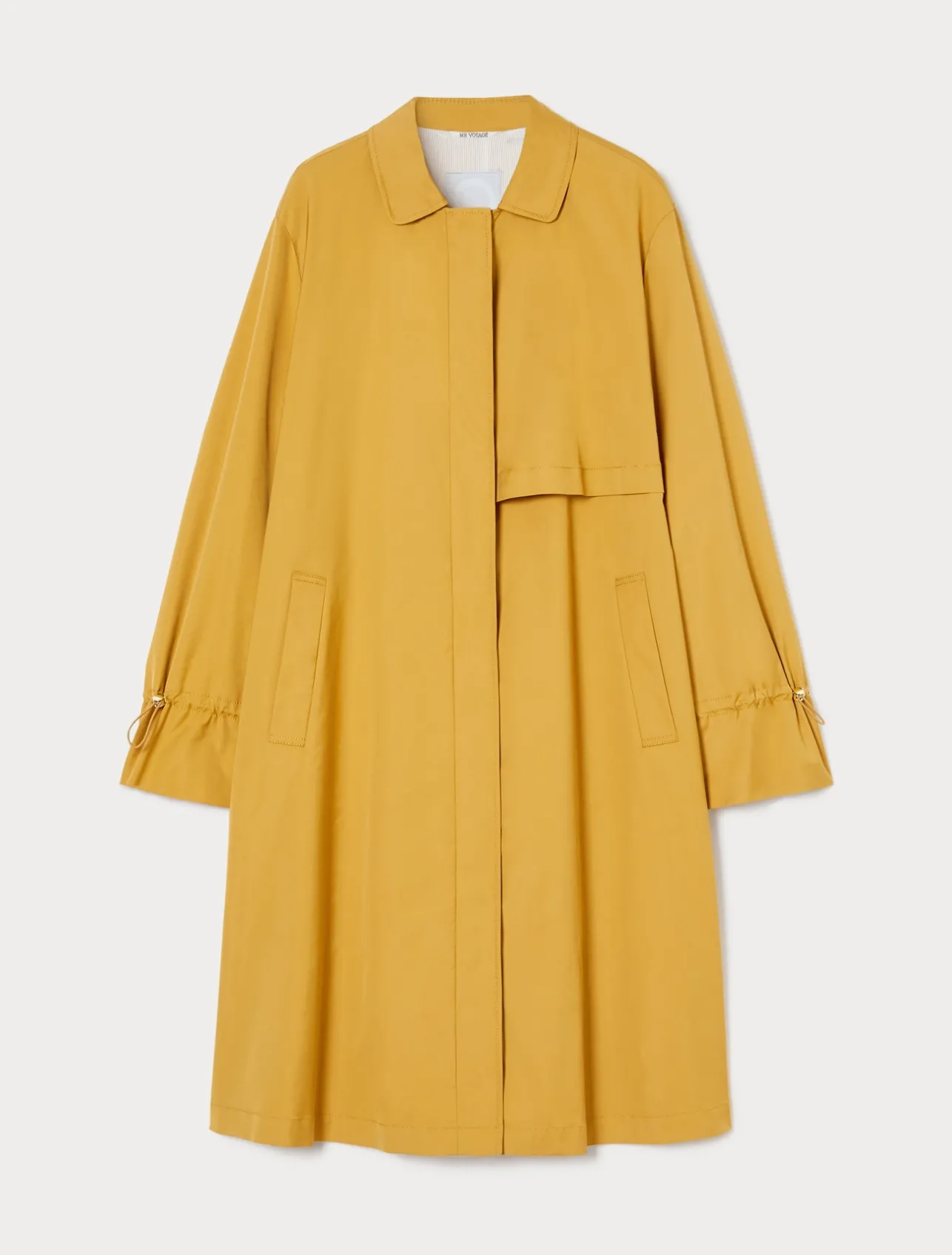 Sale Marina Rinaldi Water-repellent micro twill raincoat MUSTARD