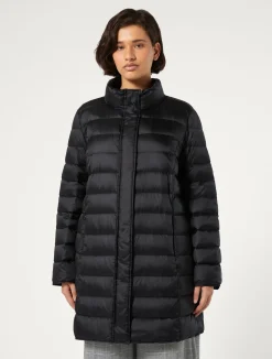 Discount Marina Rinaldi Water-repellent nylon canvas down jacket BLACK