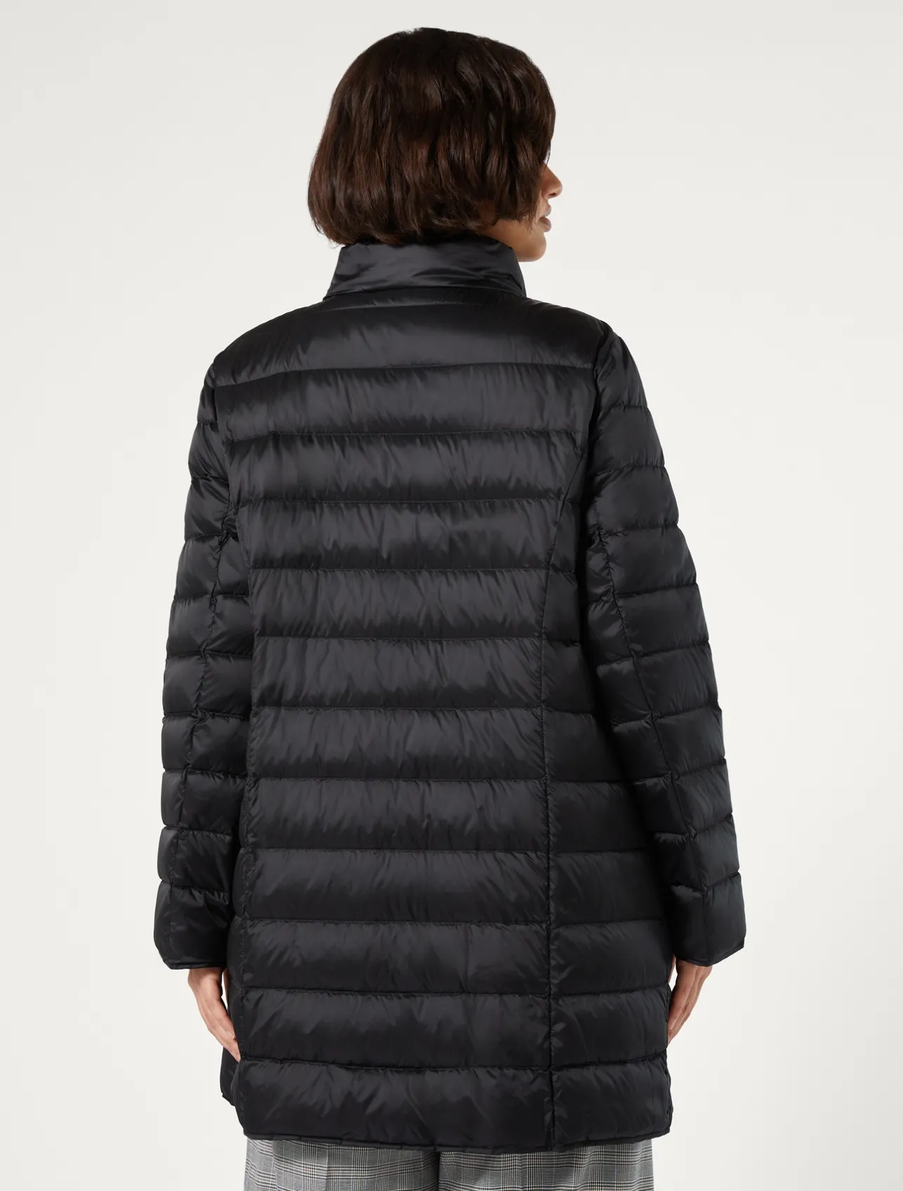 Discount Marina Rinaldi Water-repellent nylon canvas down jacket BLACK