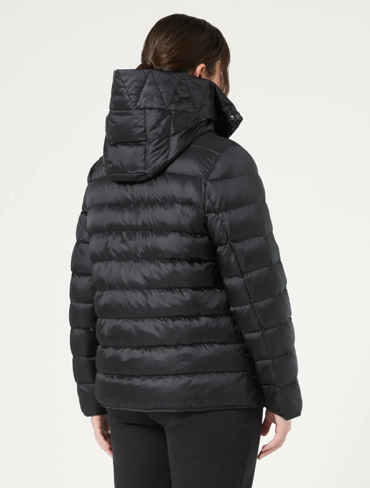 Sale Marina Rinaldi Water-repellent nylon canvas jacket BLACK