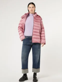 Clearance Marina Rinaldi Water-repellent nylon canvas jacket ANTIQUEROSE