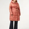 Clearance Marina Rinaldi Water-repellent nylon fabric puffer jacket TERRACOTTA