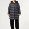 Discount Marina Rinaldi Water-repellent nylon fabric and taffeta puffer jacket ULTRAMARINE