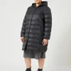 Best Marina Rinaldi Water-repellent nylon fabric and taffeta puffer jacket BLACK