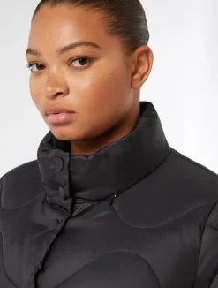 Online Marina Rinaldi Water-repellent nylon fabric down jacket BLACK
