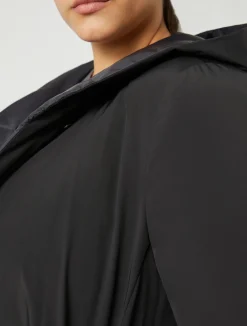 Best Marina Rinaldi Water-repellent nylon fabric and taffeta puffer jacket BLACK