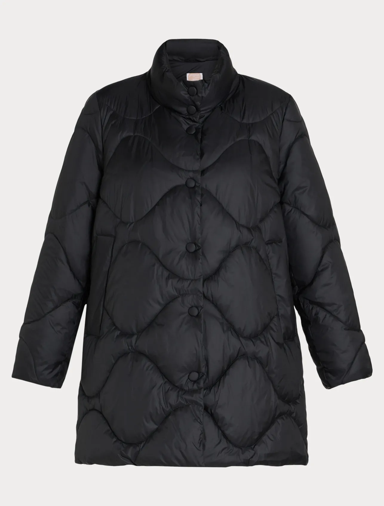 Online Marina Rinaldi Water-repellent nylon fabric down jacket BLACK