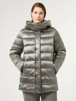 Online Marina Rinaldi Water-repellent padded coat MEDIUMGREY