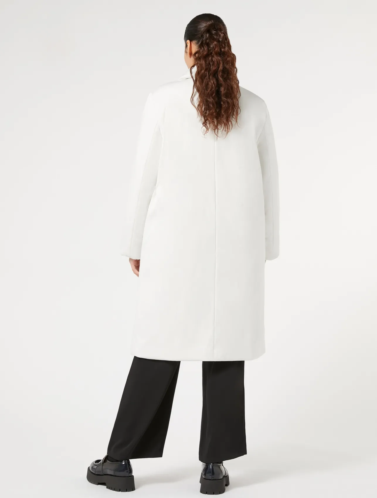 Hot Marina Rinaldi Water-repellent satin padded coat WHITE