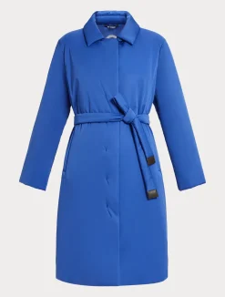 Clearance Marina Rinaldi Water-repellent satin padded coat CHINABLUE