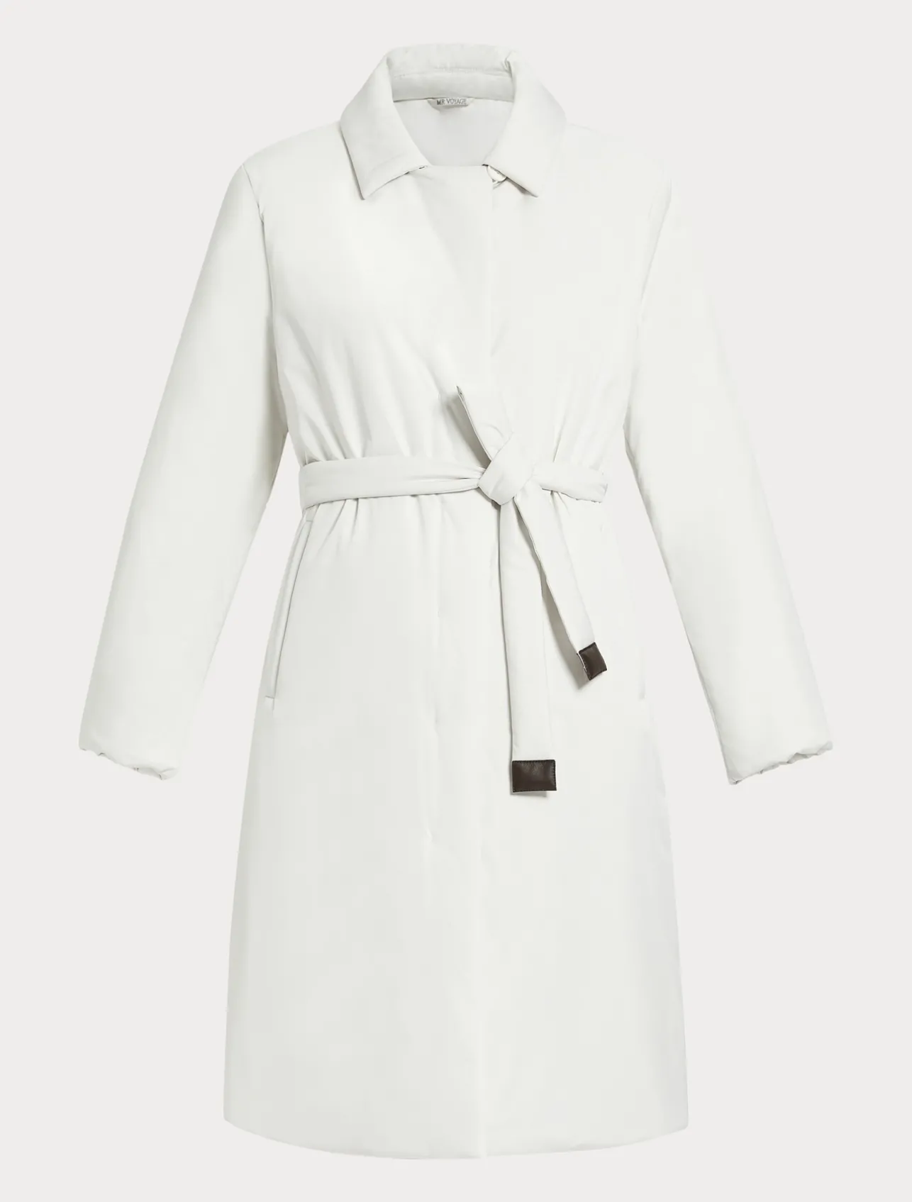Hot Marina Rinaldi Water-repellent satin padded coat WHITE
