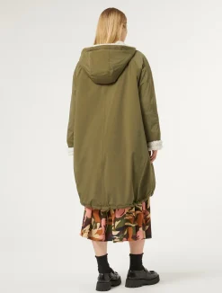 Sale Marina Rinaldi Water-repellent taffeta parka KAKI