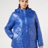 New Marina Rinaldi Water-repellent technical canvas jacket CHINABLUE