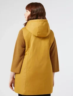 Hot Marina Rinaldi Water-repellent technical canvas gilet MUSTARD