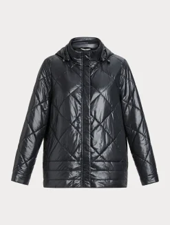 Discount Marina Rinaldi Water-repellent technical canvas jacket BLACK