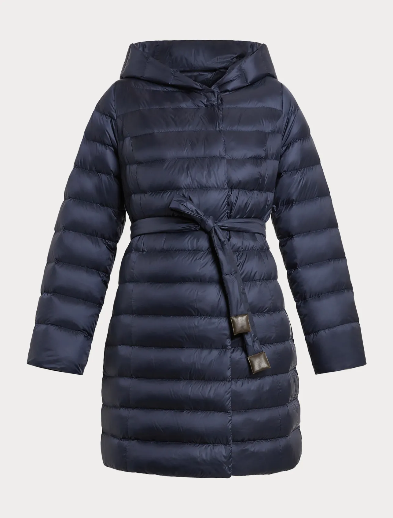 Outlet Marina Rinaldi Water-repellent technical canvas down jacket MIDNIGHTBLUE