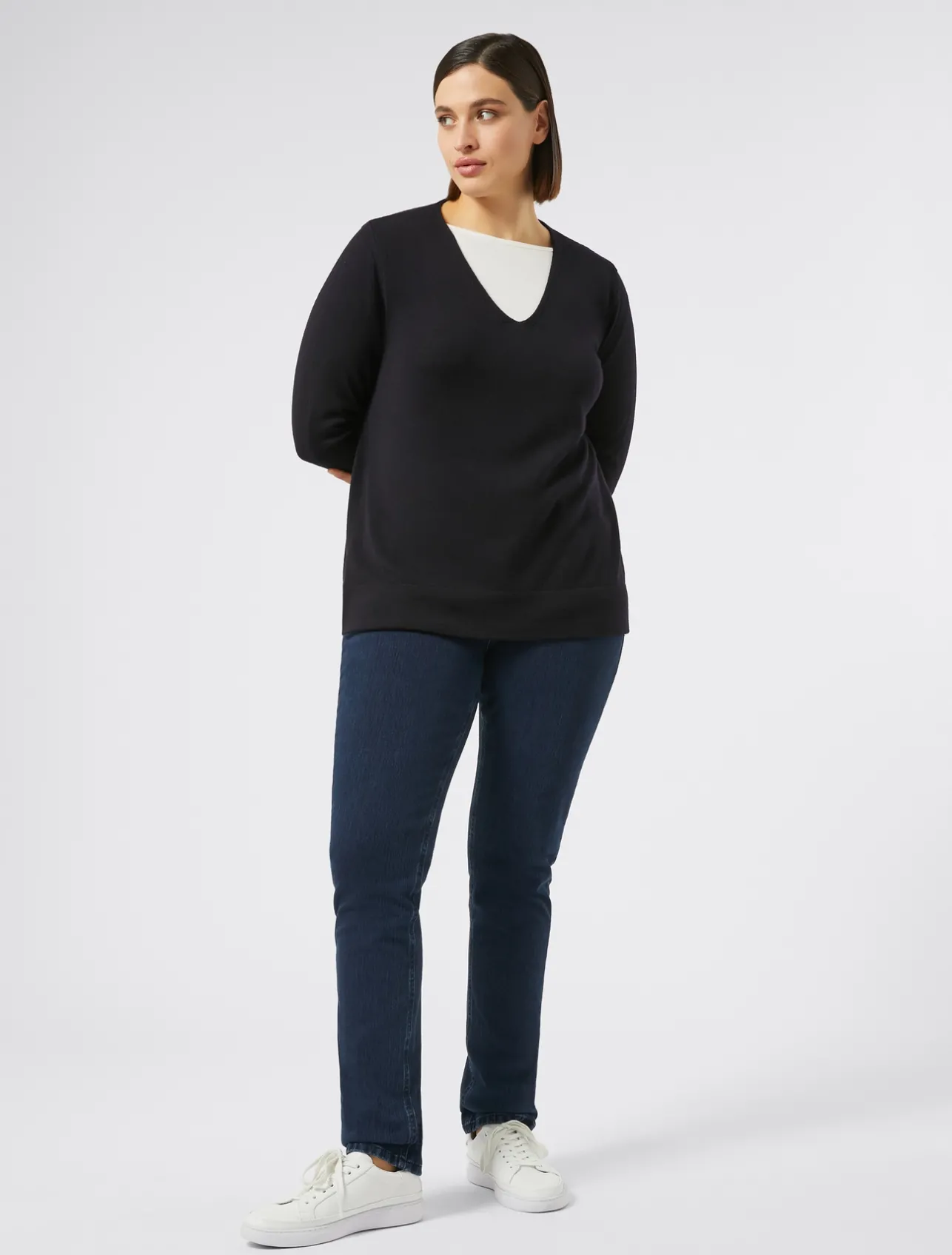 Outlet Marina Rinaldi Wonder-fit compact denim jeans MIDNIGHTBLUE