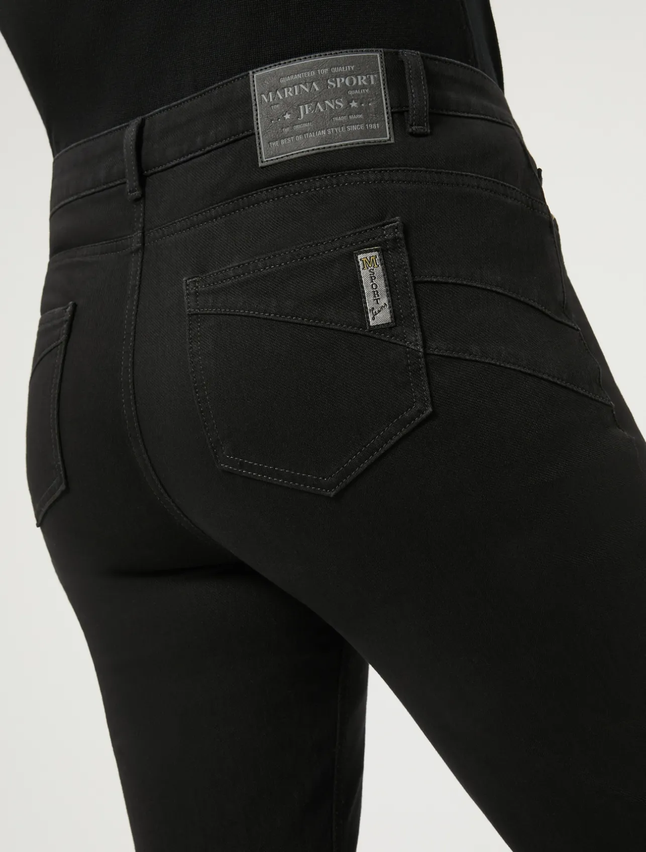 New Marina Rinaldi Wonder-fit compact denim jeans BLACK