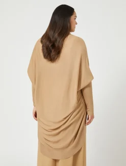 Online Marina Rinaldi Wool and cashmere cardigan CAMEL