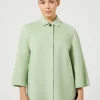 Hot Marina Rinaldi Wool and cashmere double-face fabric jacket SAGEGREEN