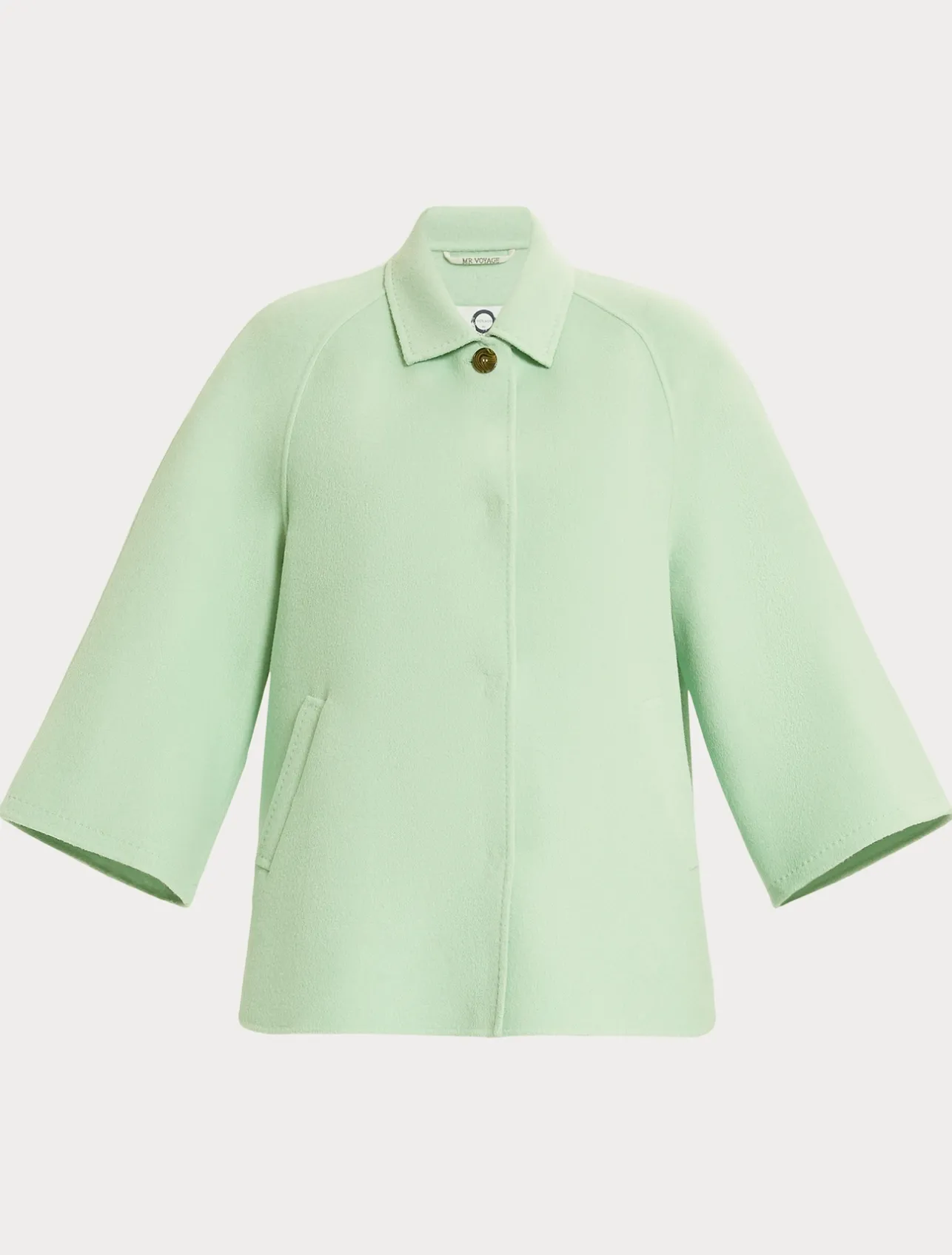 Hot Marina Rinaldi Wool and cashmere double-face fabric jacket SAGEGREEN