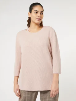 Outlet Marina Rinaldi Wool and cashmere sweater PINK