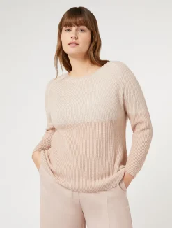 Clearance Marina Rinaldi Wool and cashmere-blend sweater PINK