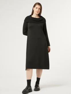 Fashion Marina Rinaldi Wool and lurex dress BLACK