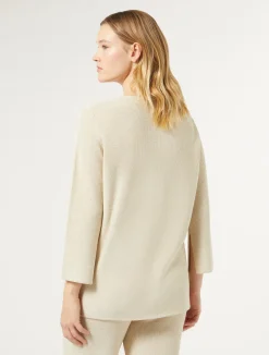 Sale Marina Rinaldi Wool and lurex jumper IVORY