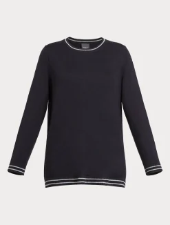 Hot Marina Rinaldi Wool and lurex jumper MIDNIGHTBLUE
