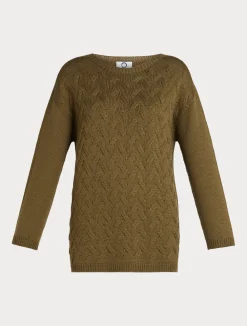 Discount Marina Rinaldi Wool and lurex jumper GREEN