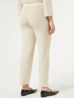 Clearance Marina Rinaldi Wool and lurex trousers IVORY